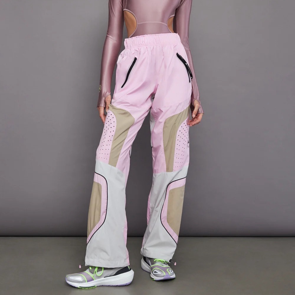 NEW:Adidas by Stella McCartney woven Pink& Tan track pants. Womens size XS